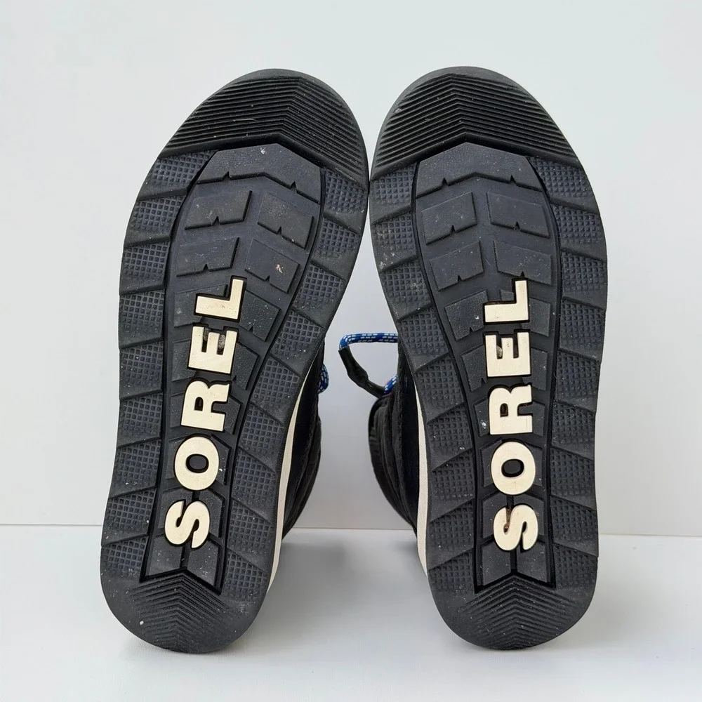 Sorel Whitney II Puffy Mid Boot Kids 3 Gray Waterproof Winter Snow Boots